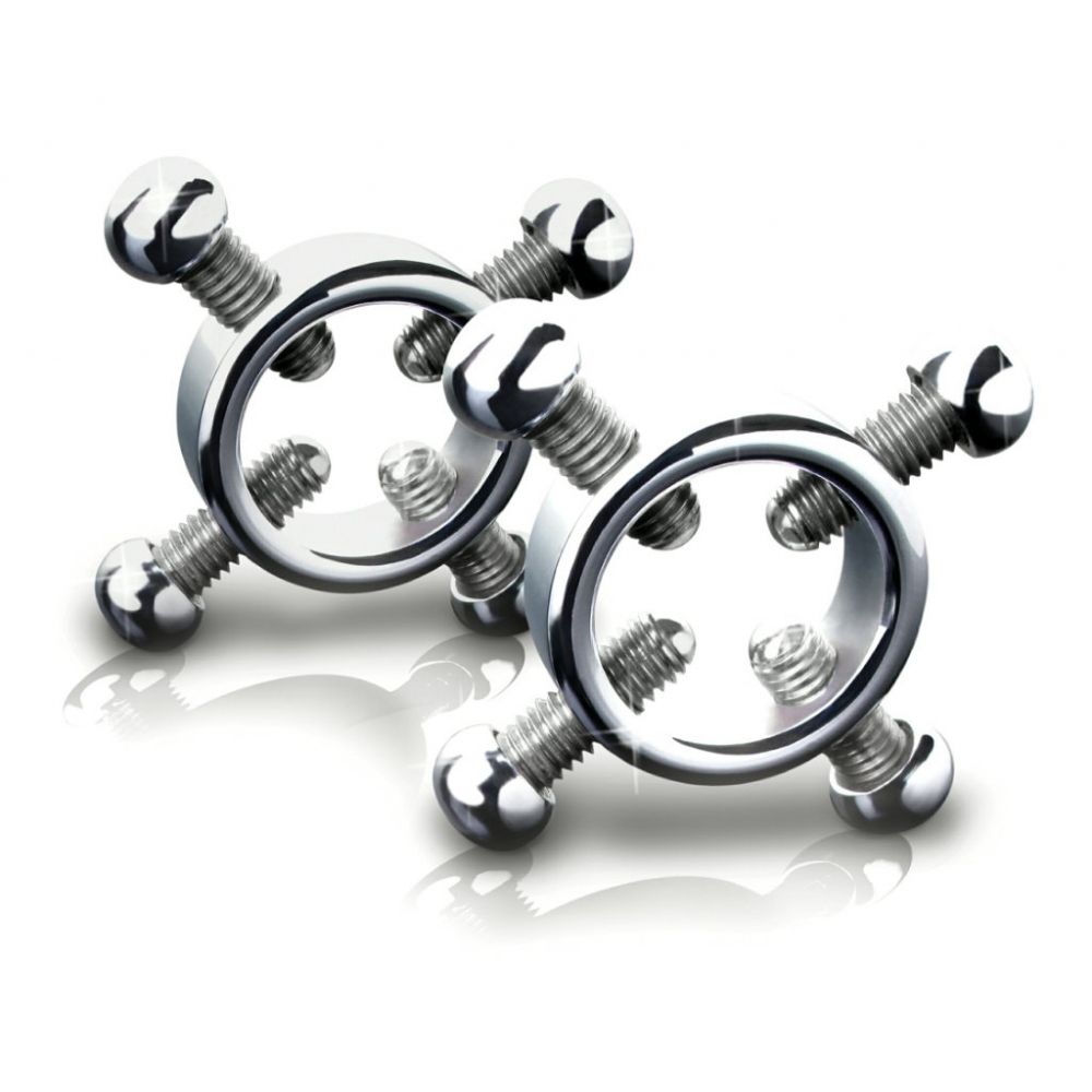 Зажимы Pipedream Metal Worx Adjustable Nipple Clamps, металлические