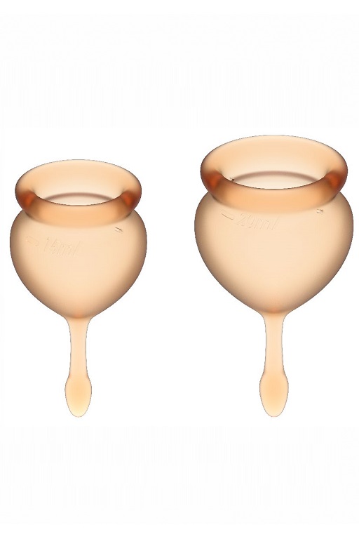 набор менструальных чаш satisfyer feel good menstrual cup (orange) в Воронеже