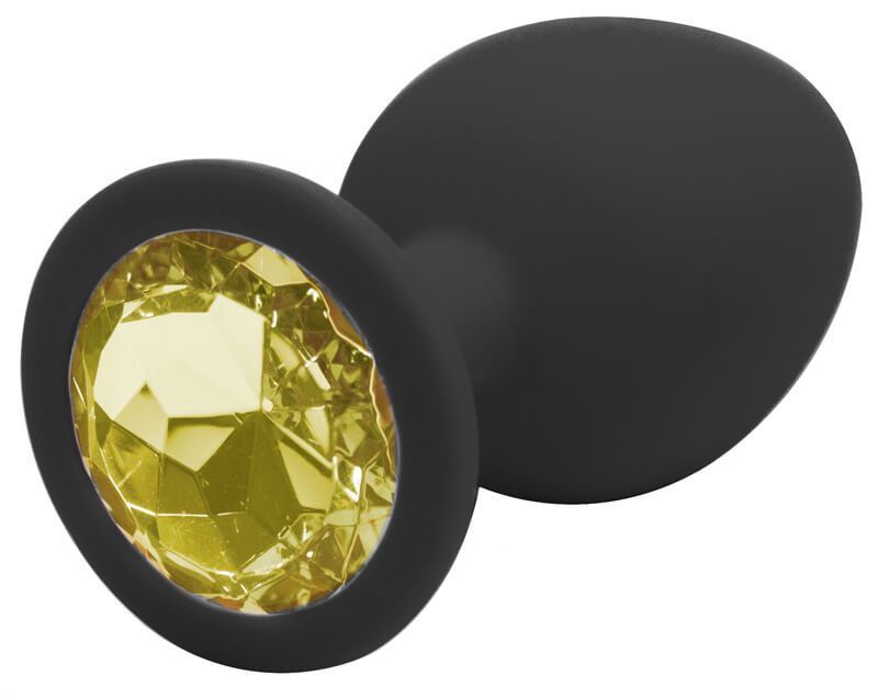 анальная пробка с камнем juicy toyz размер s, черная в Воронеже