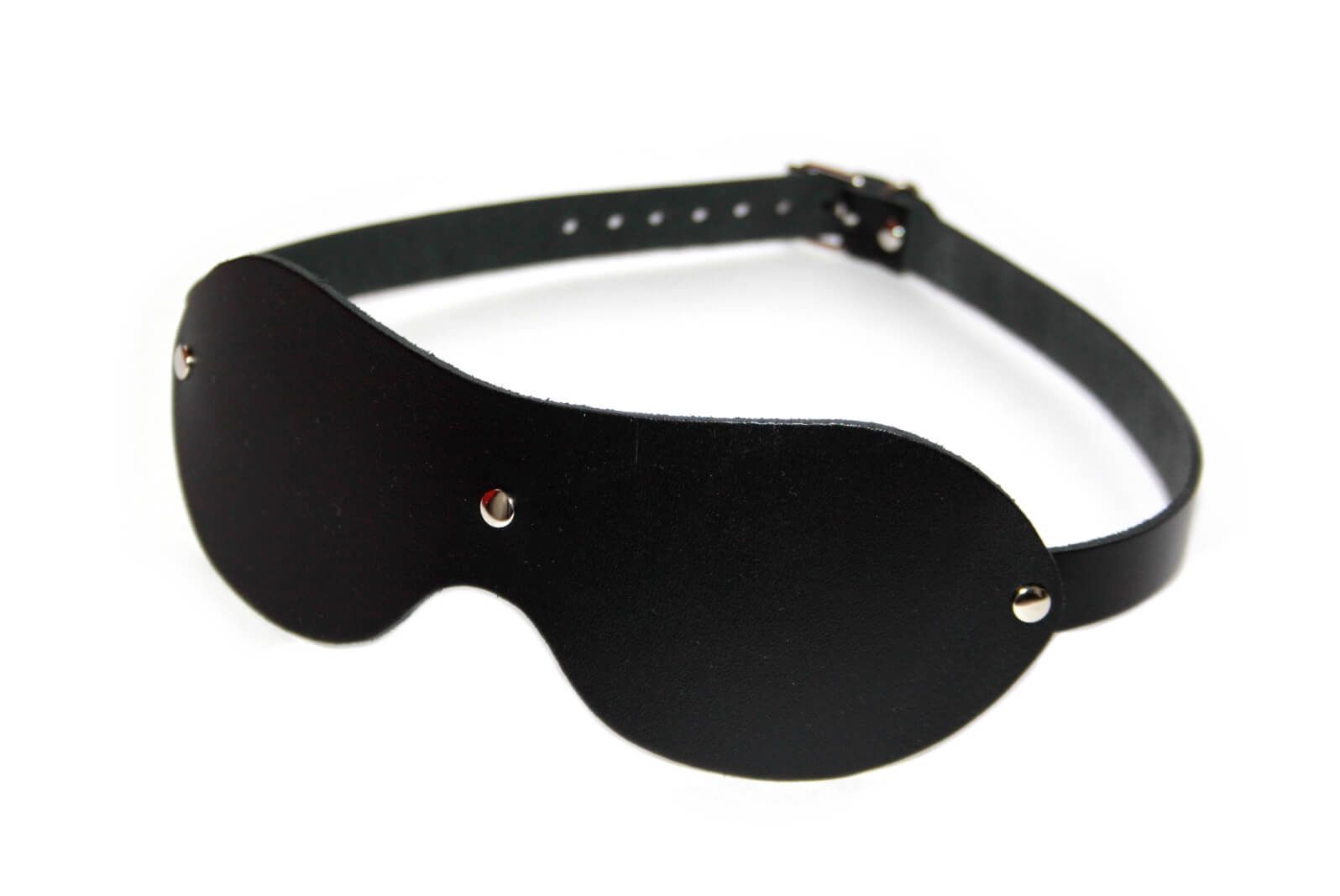 Маска PinkRabbit кожаная, черная