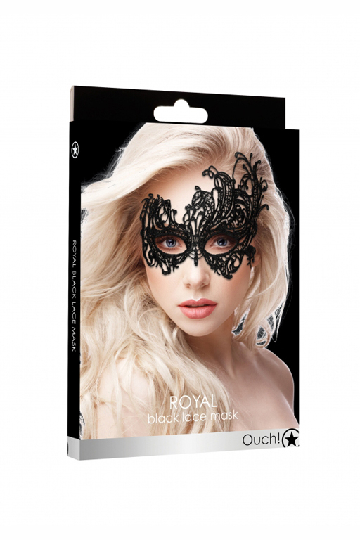 Кружевная маска ручной работы на глаза Royal Black Lace Mask