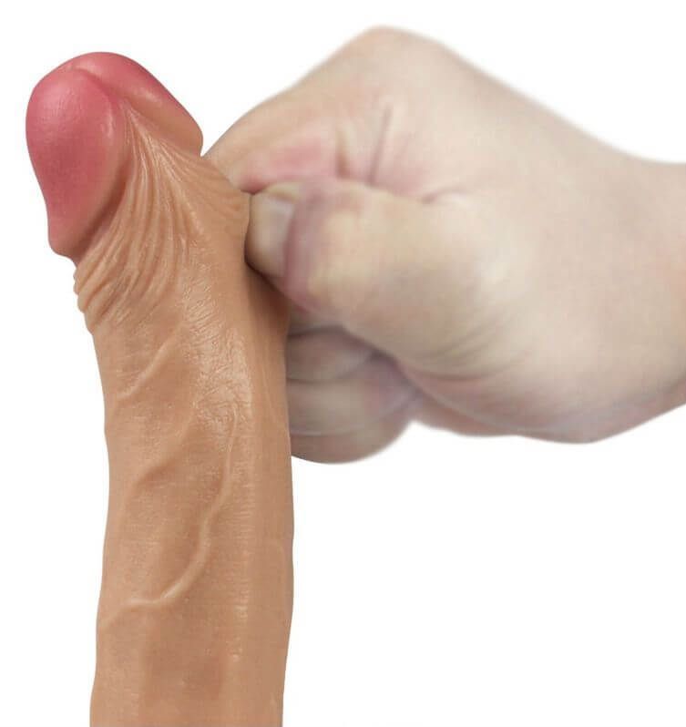 фаллоимитатор lovetoy 7 inch dual layered liquid silicone nature cock, телесный в Воронеже