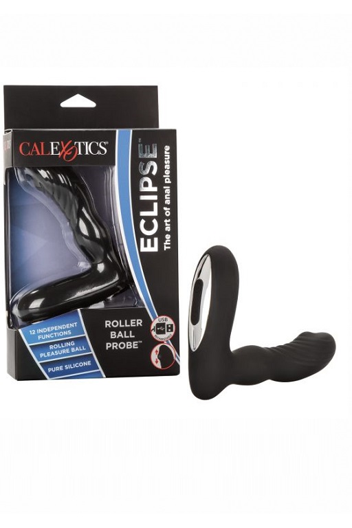 Перезаряжаемый силиконовый массажер простаты Roller Ball Probe с функцией "вращающийся шарик"