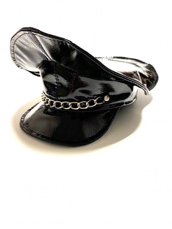 фуражка секси-полицейский из эко-кожи с цепочкой 50011ars в Воронеже