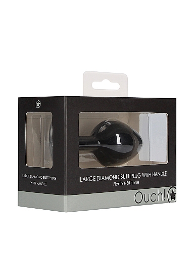 Анальная пробка для ношения с кристаллом Diamond Butt Plug With Handle