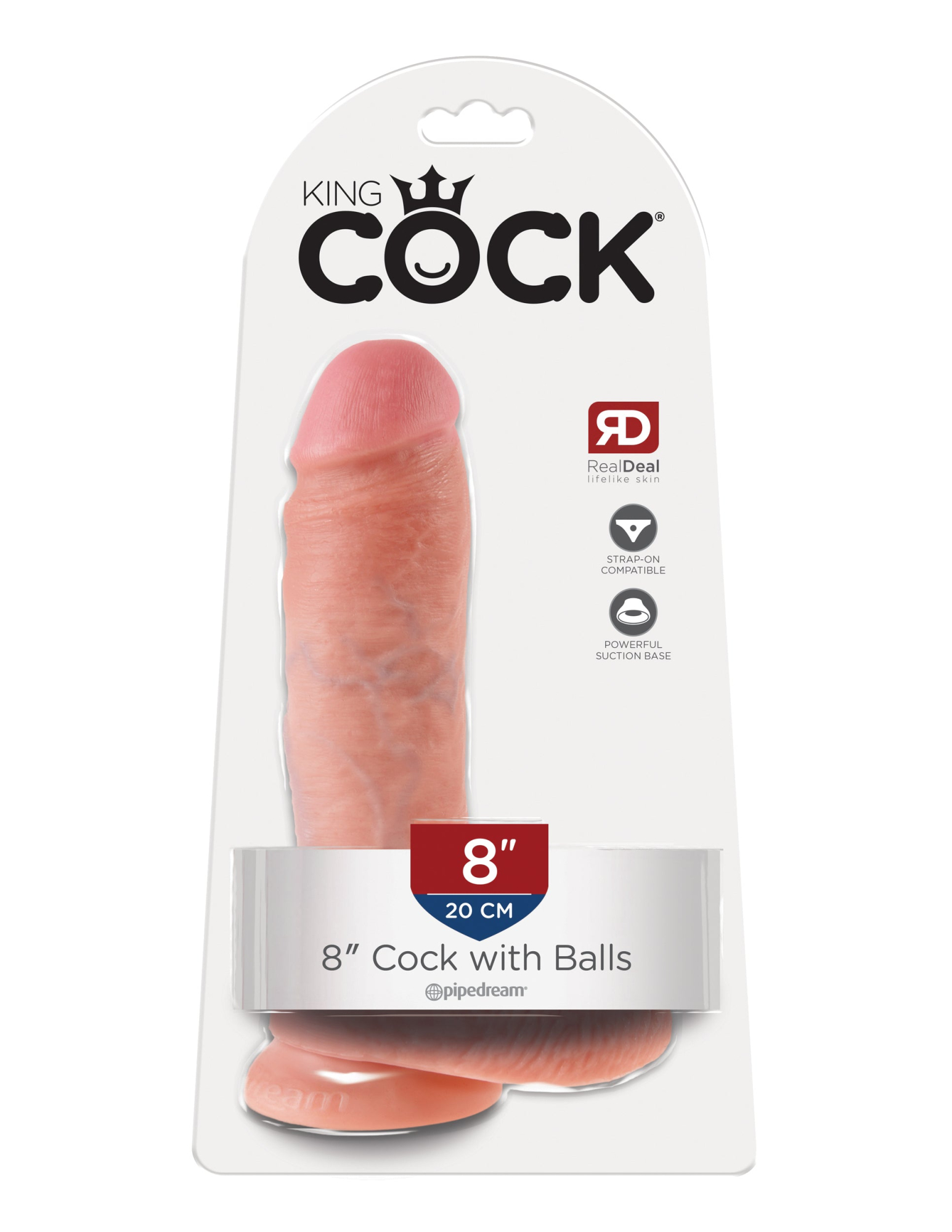 Фаллоимитатор King Cock 8" Cock with Balls - Flesh Pipedream 550721PD