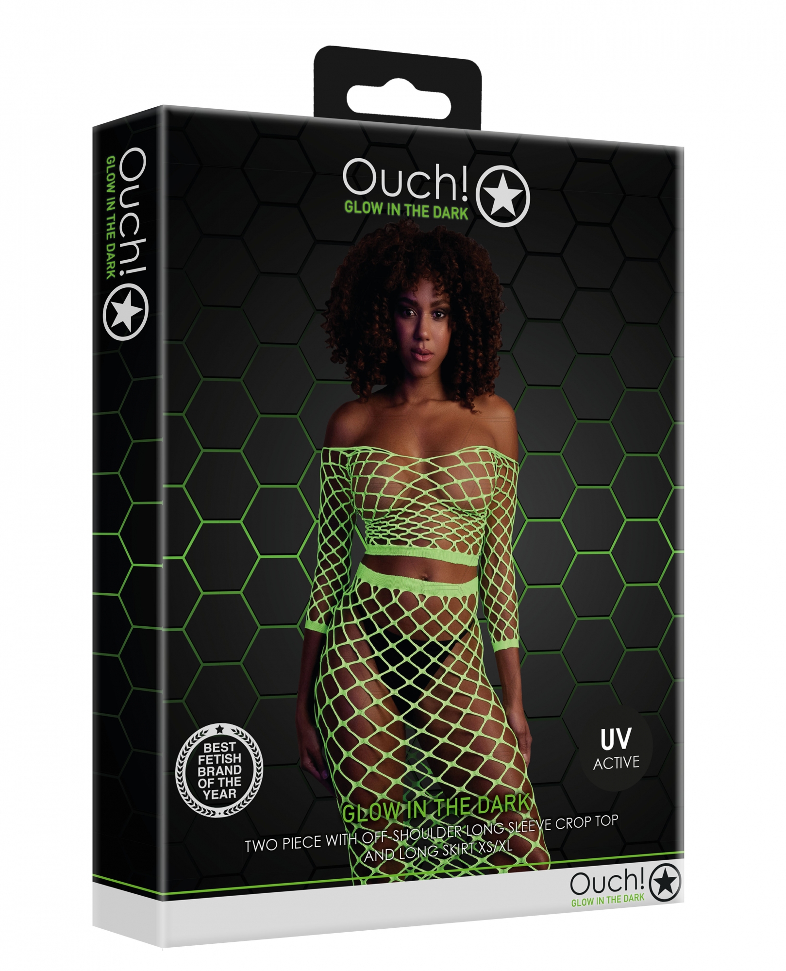 Топ с нижней юбкой Long Sleeve Crop Top and Long Skirt - Green - XS/XL