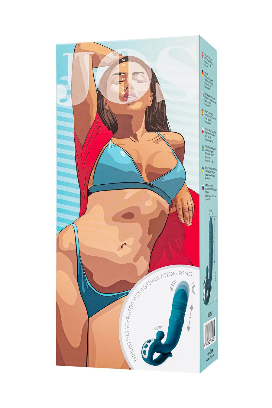 вибромассажер с функцией up&down и стимулирующим кольцом, jos mija, силикон, зеленый, 19 см в Воронеже