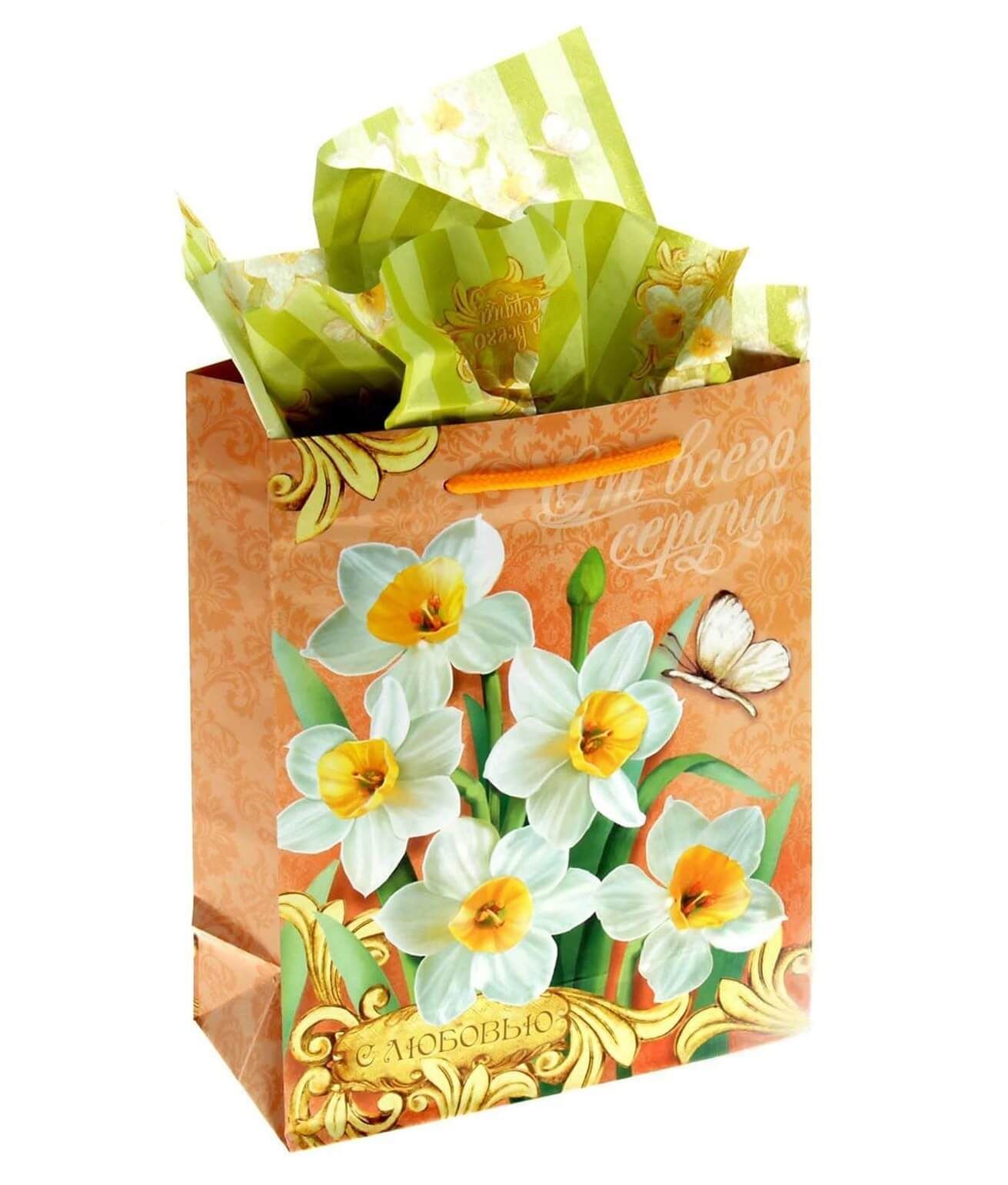 Набор для упаковки подарка Сима Ленд Очаровательный нарцисс, с аромабумагой