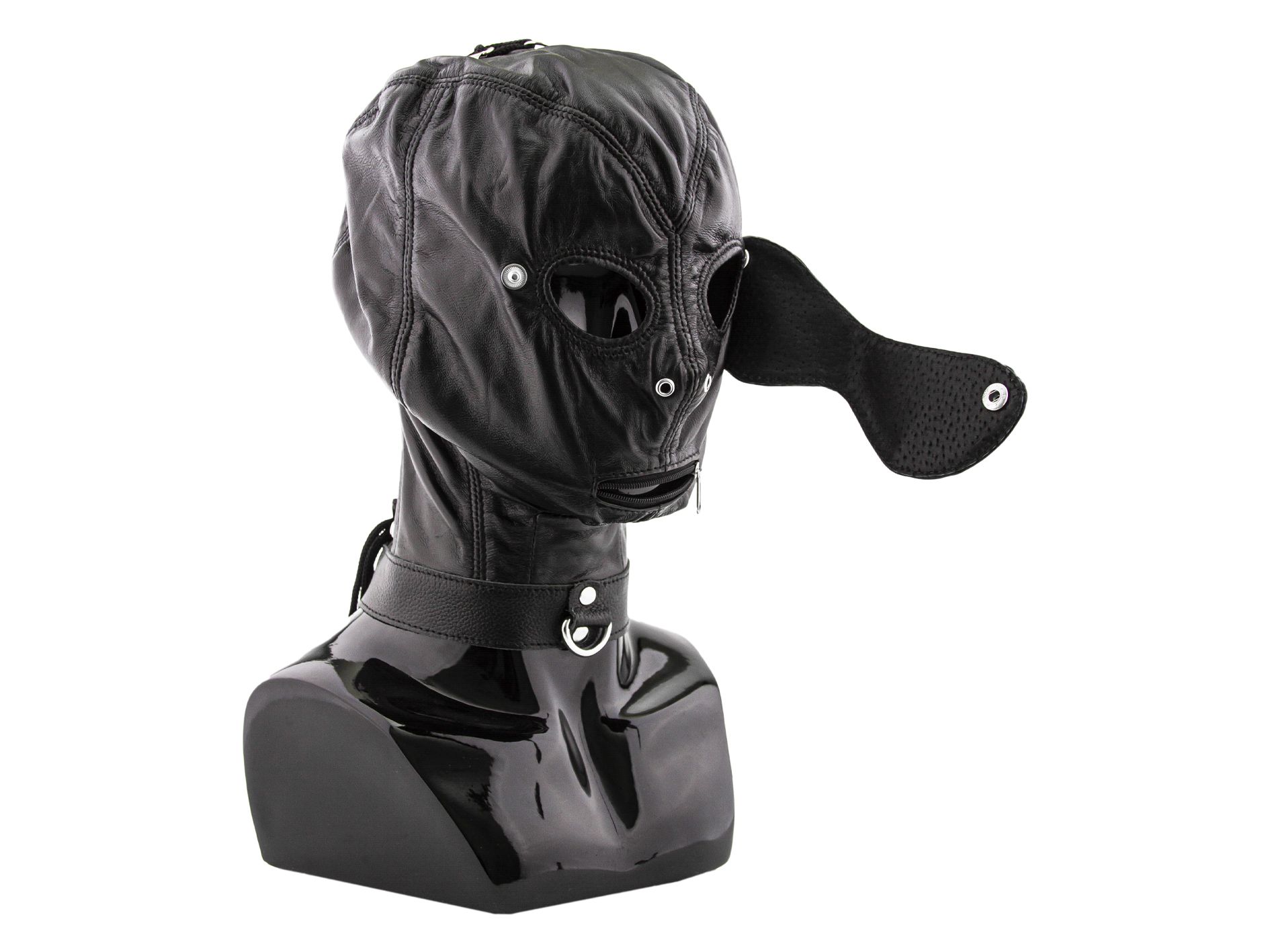 Шлем PinkRabbit с ошейником и шорами, черный