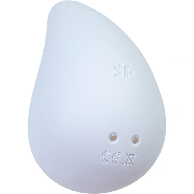 вибромассажер satisfyer dew drop, силикон, голубой, 8,1 см в Воронеже