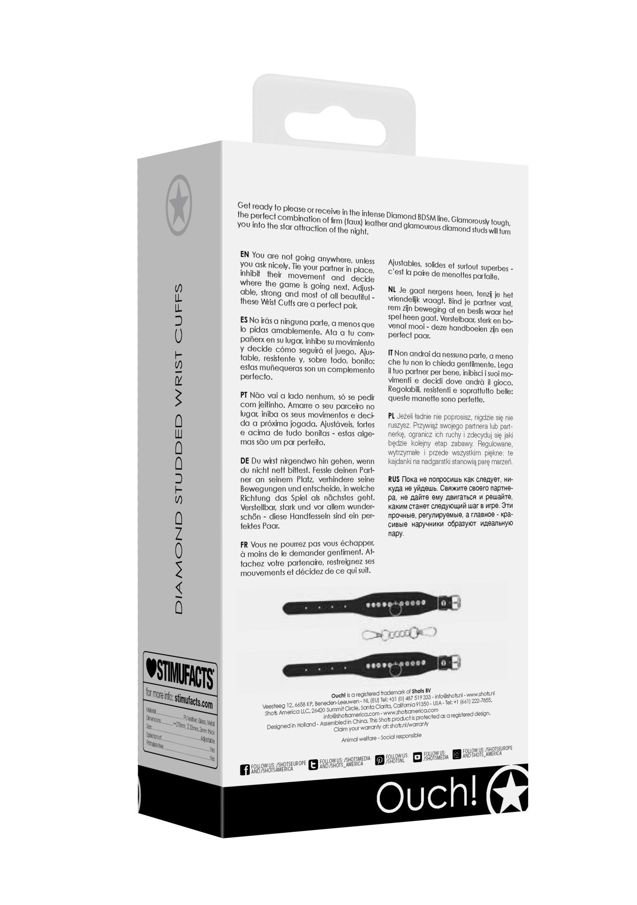 наручники diamond studded wrist cuffs в Воронеже