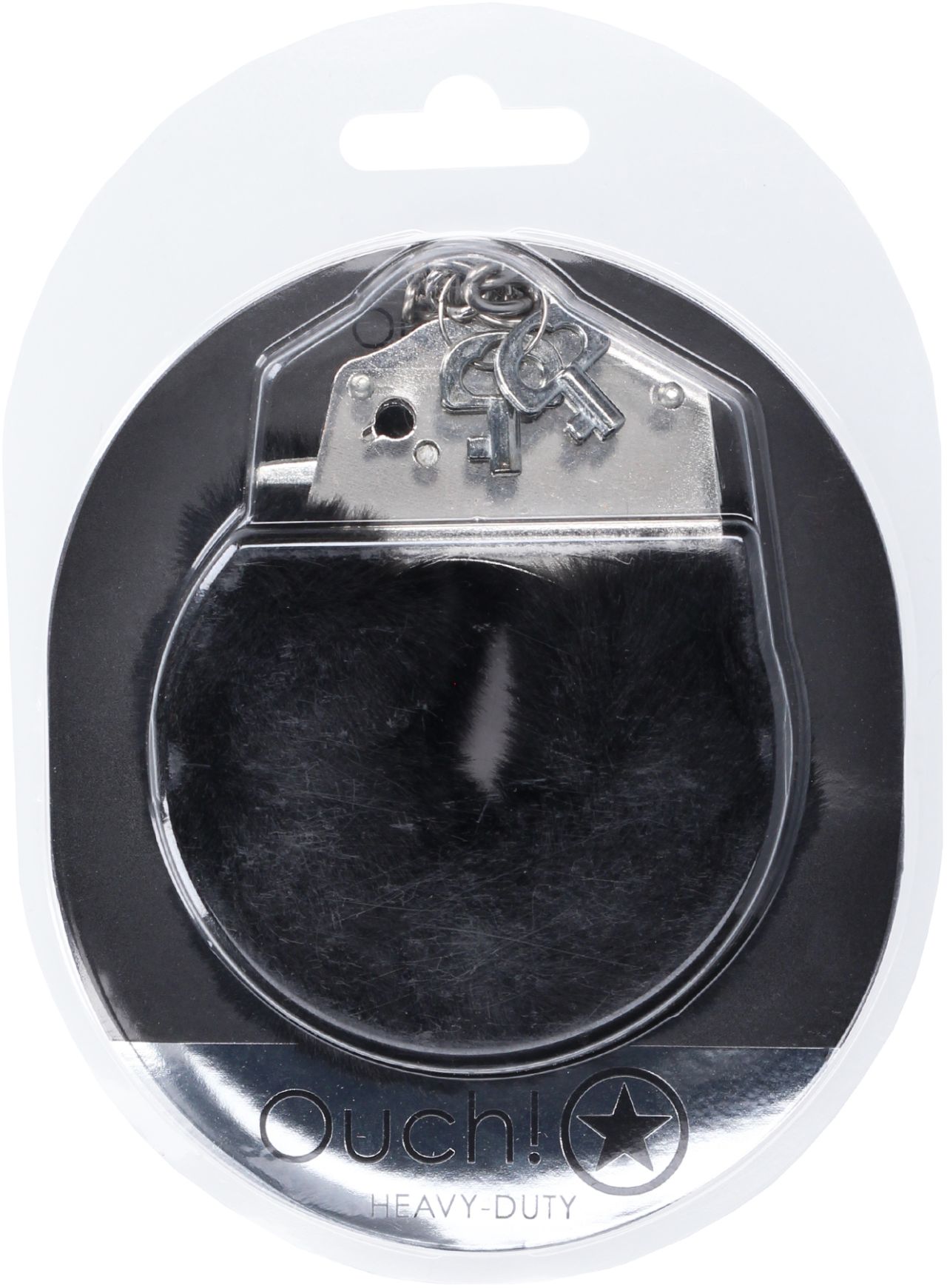 наручники для эротических игр heavy-duty fluffy handcuffs - black в Воронеже