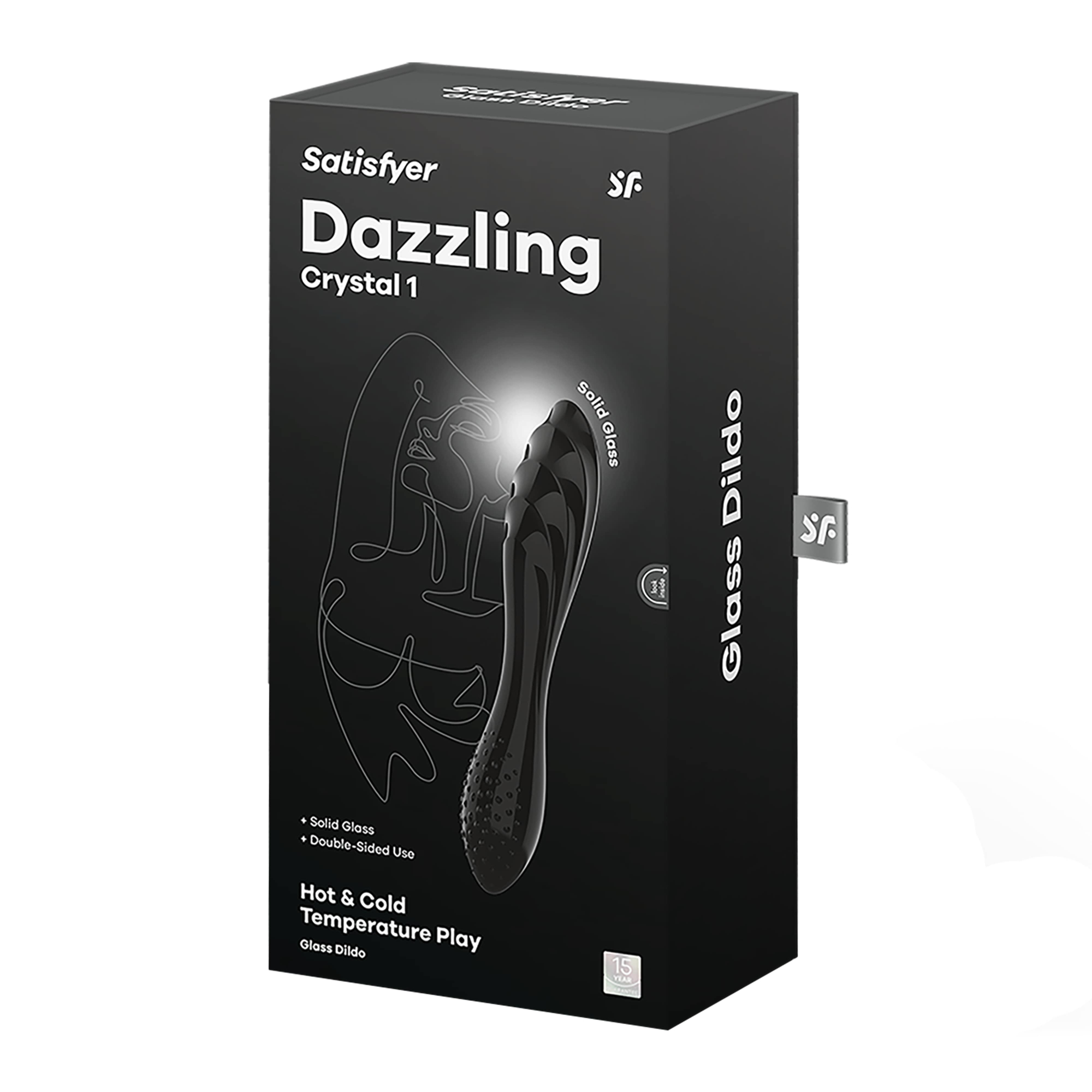 Двухсторонний стеклянный стимулятор Satisfyer Dazzling Crystal 11 (черный)