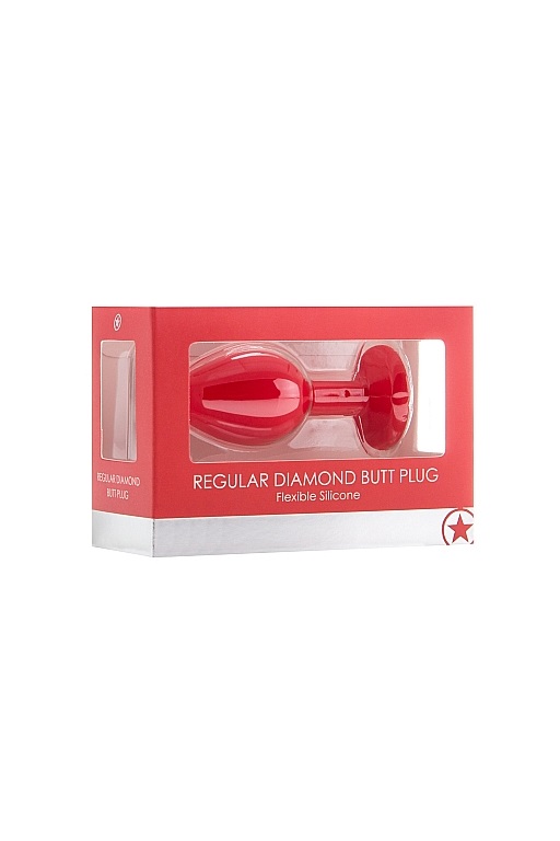 краснаян альная пробка с кристаллом diamond butt plug (medium) в Воронеже
