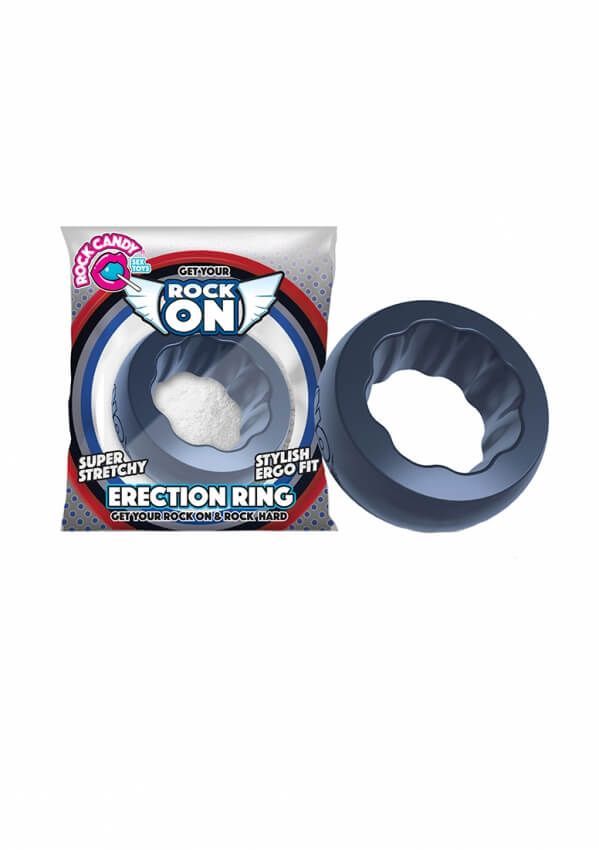 Эрекционное кольцо Rock On Ring, черное