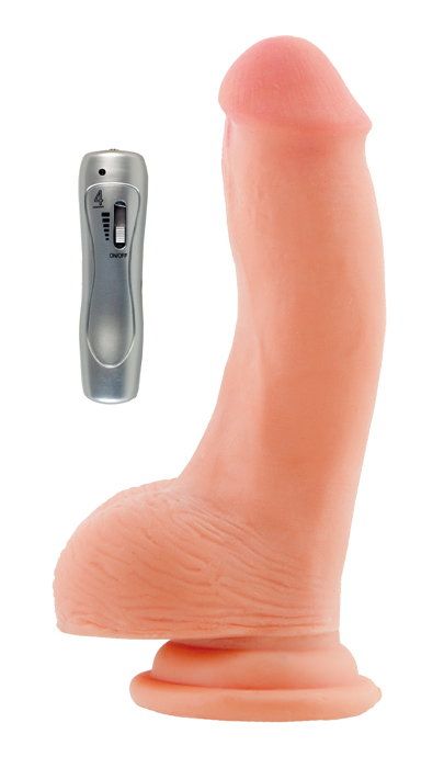 реалистичный вибратор на присоске toyfa realstick elite, tpr, телесный, 19 см в Воронеже