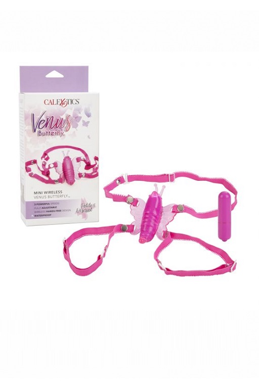 Вибромассажер-бабочка Micro-Wireless Venus Butterfly розовый