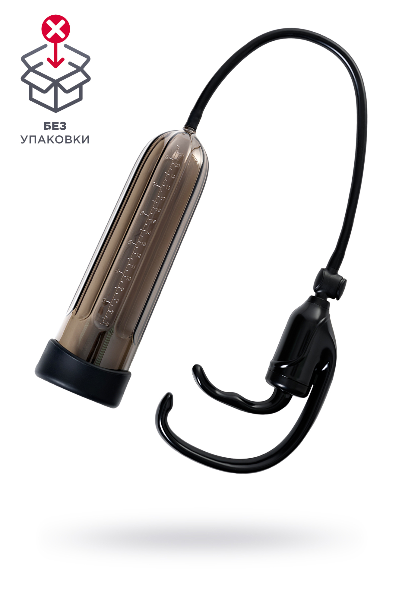 помпа для пениса, вакуумная, механическая, abs пластик, черная, 25 см (без упаковки) в Воронеже