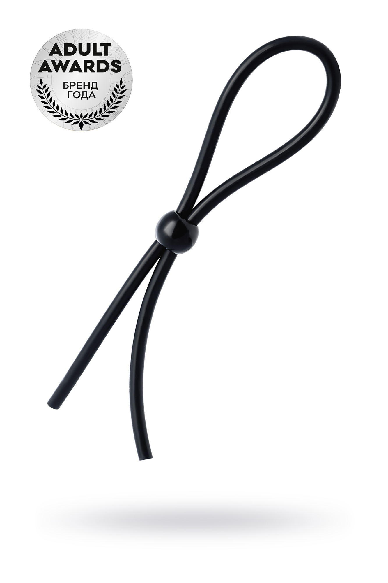 Лассо на пенис A-toys by TOYFA с одной бусиной, силикон, черное