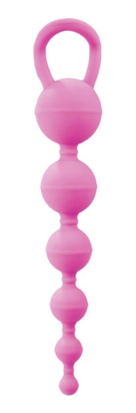 Анальная цепочка Shots Media Six Balls Chain, розовая