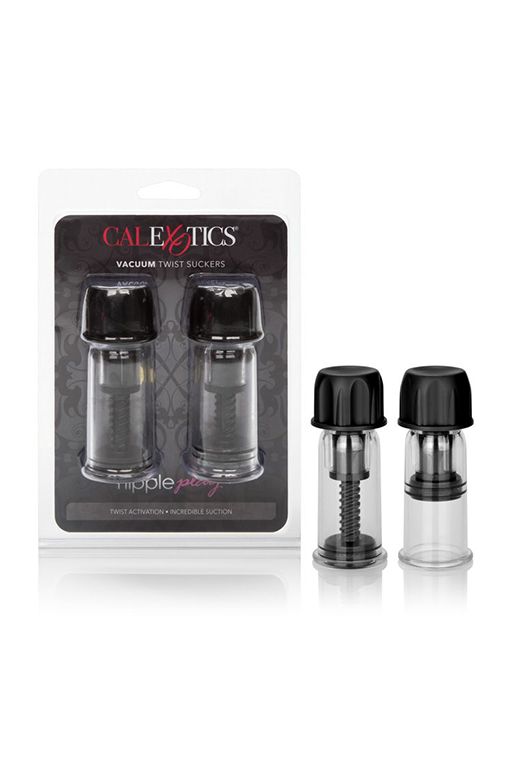 Помпы для сосков Vacuum Twist Suckers, чёрные