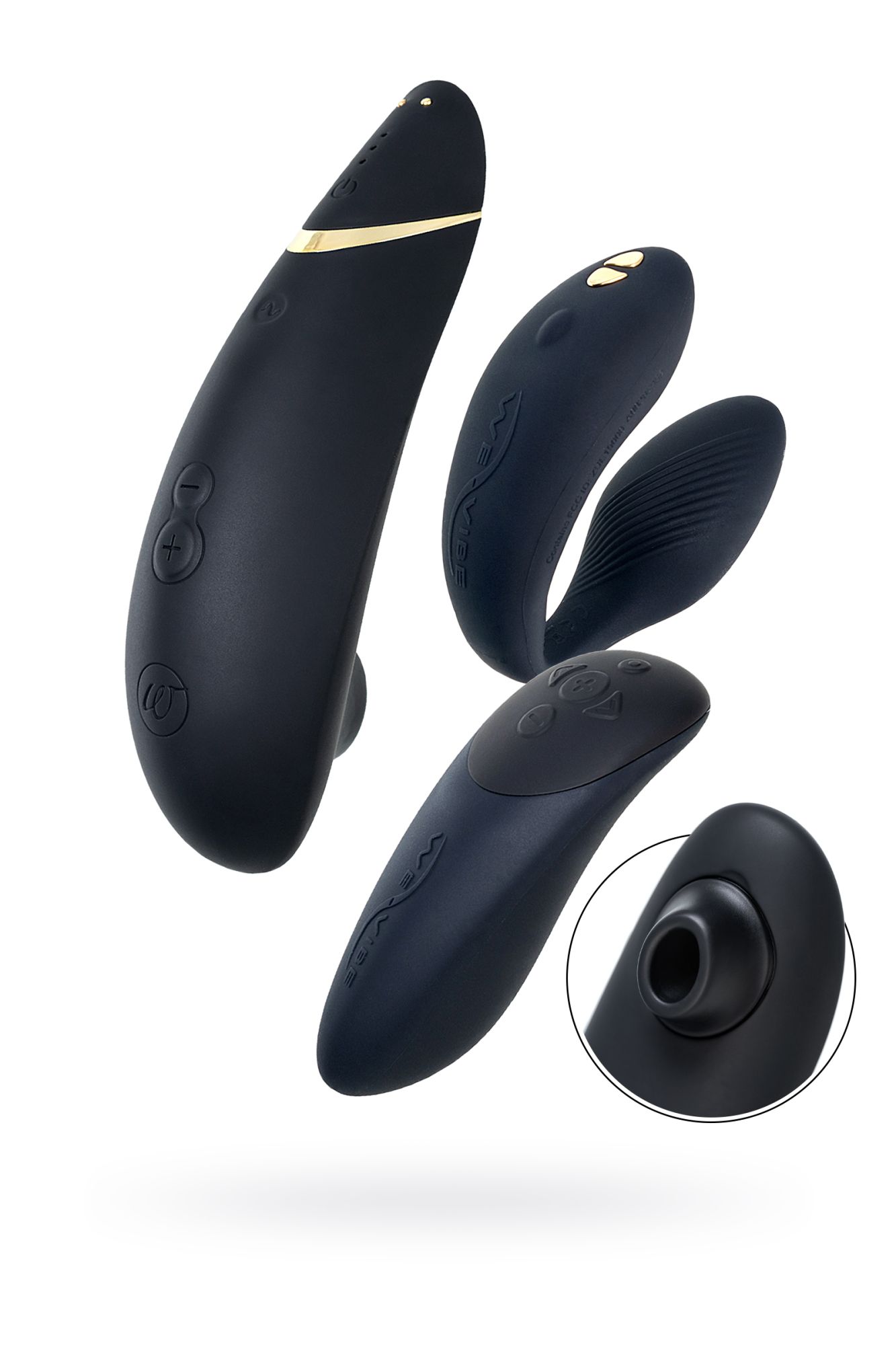 набор womanizer premium + we-vibe chorus черный, силикон в Воронеже