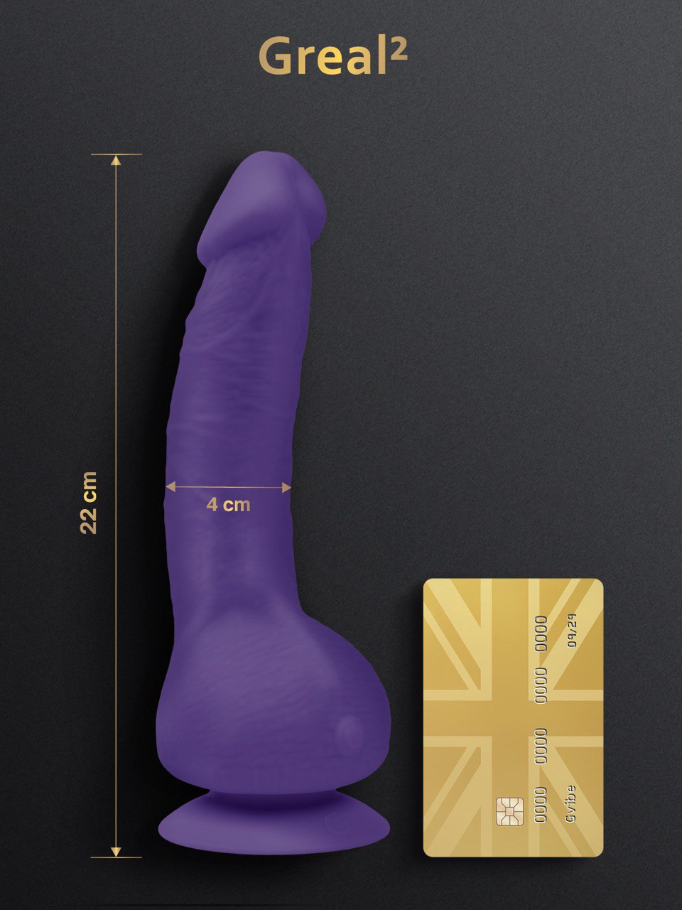 супер реалистичный вибратор из bioskin, 22 см, фиолетовый в Воронеже