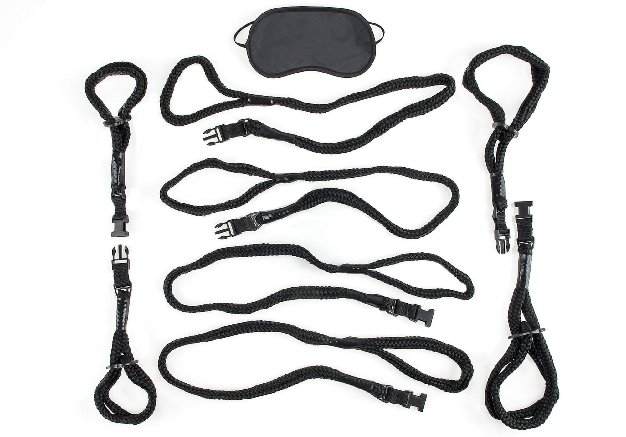 БДСМ набор Pipedream Rope Cuff and Tether Set, черный
