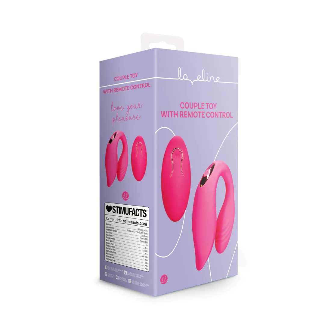 парный вибромассажер couple toy with remote control с пультом управления (розовый) в Воронеже