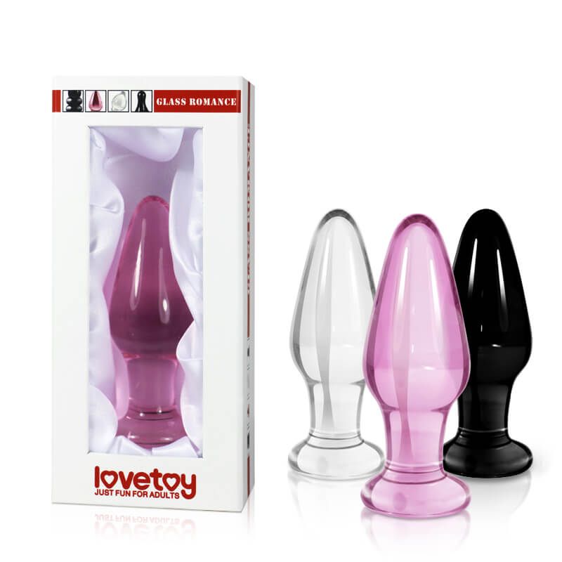 анальная пробка lovetoy glass romance 11, прозрачная в Воронеже