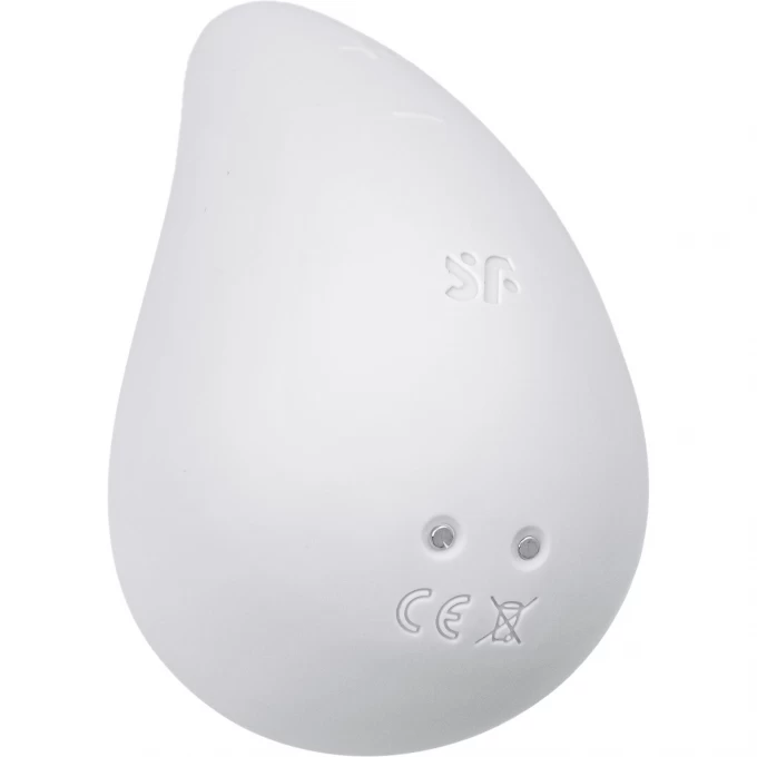 вибромассажер satisfyer dew drop, силикон, белый, 8,1 см в Воронеже