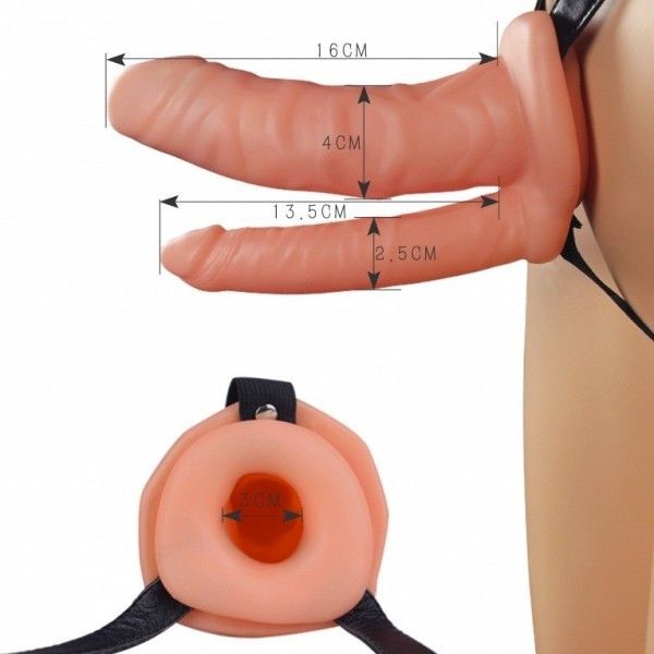 страпон lovetoy unisex hollow двойной, телесный в Воронеже