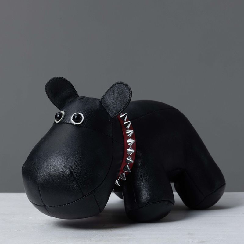 бегемот из натуральной кожи,черный в Воронеже