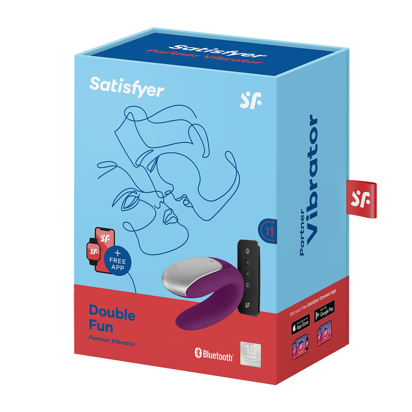 Виброcтимулятор Satisfyer Double Fun Connect App violet 002460SA