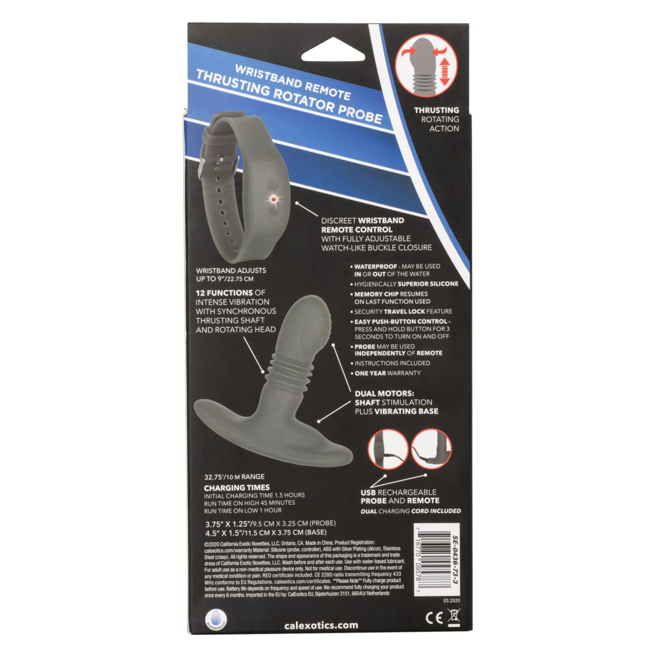 перезарежаемый анальный стимулятор thrusting rotator probe с функцией «поступательное движение» в Воронеже