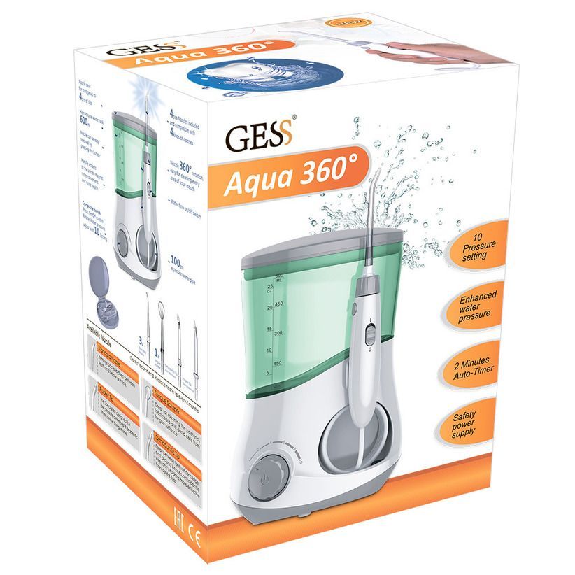 ирригатор универсальный gess 705 aqua 360, для полости рта в Воронеже