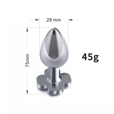 пробка анальная металл 7,5х2,8см с сердечком синий страз 47439-3mm в Воронеже