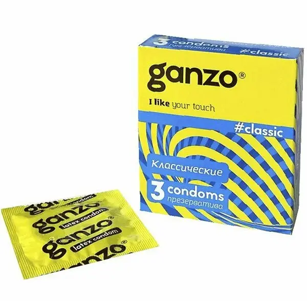 презервативы ganzo classic 3шт. латексные мужские гладкие в Воронеже