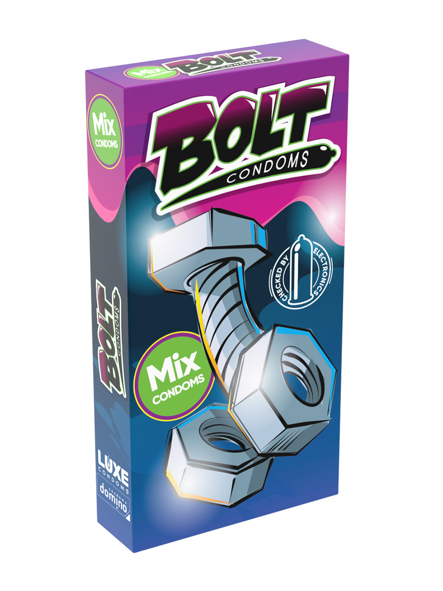 презервативы luxe, bolt condoms, микс, 18 см, 5,2 см, 6 шт. в Воронеже