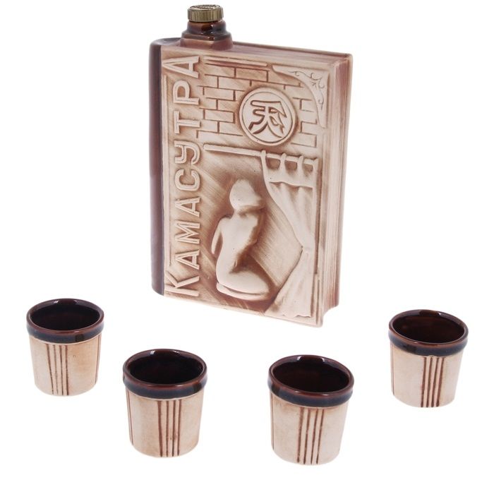 Штоф с рюмками Сима Ленд Камасутра, шамот