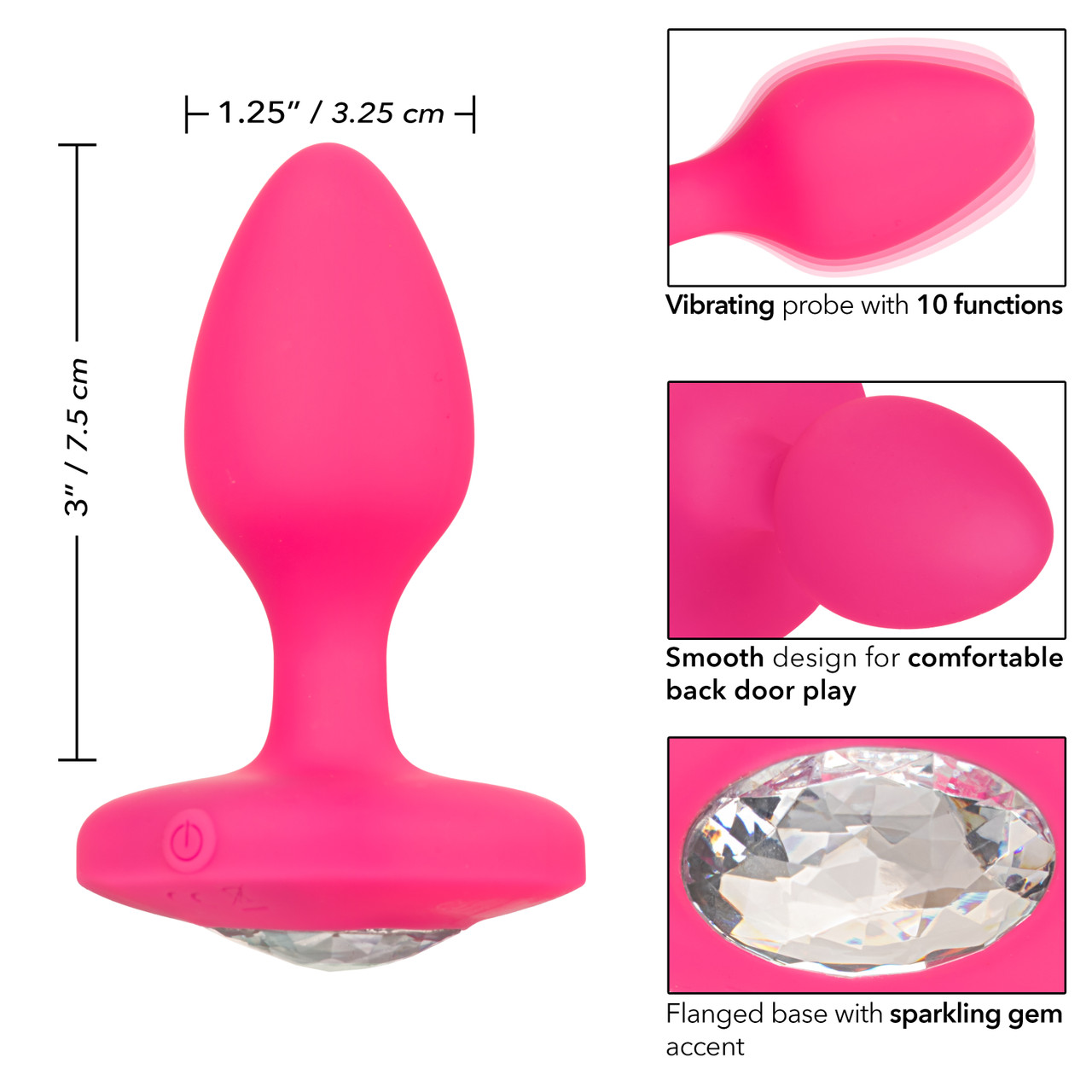 перезаряжаемая анальная вибропробка cheeky gems medium rechargeable vibrating probe в Воронеже