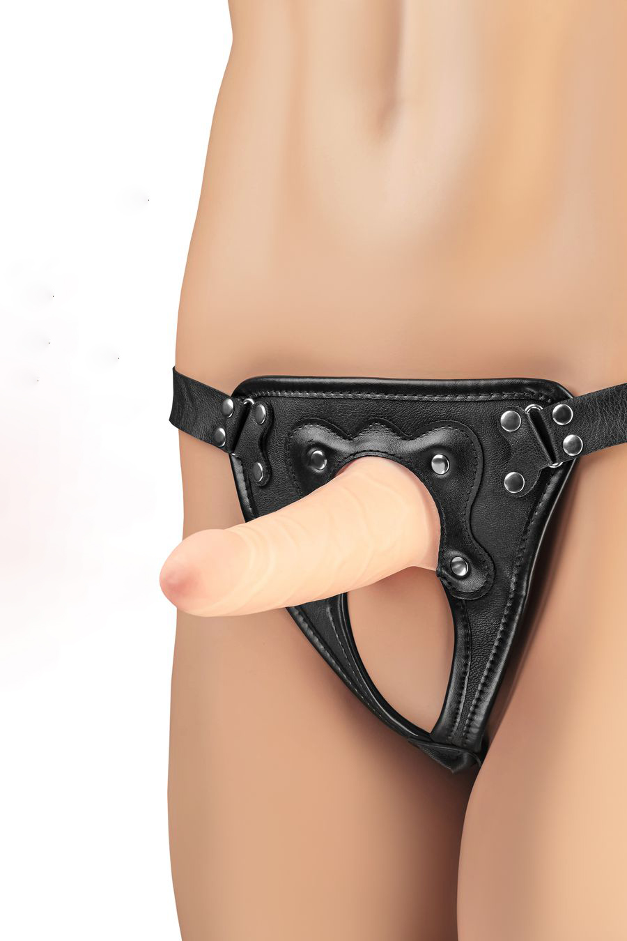 фаллопротез realstick strap-on oberon, tpe, телесный, 14 см в Воронеже