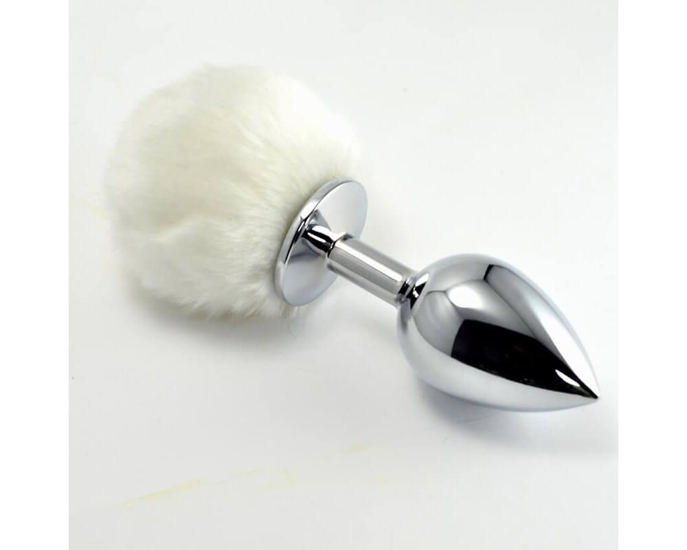 анальная пробка lovetoy с кроличьим хвостом, белая в Воронеже