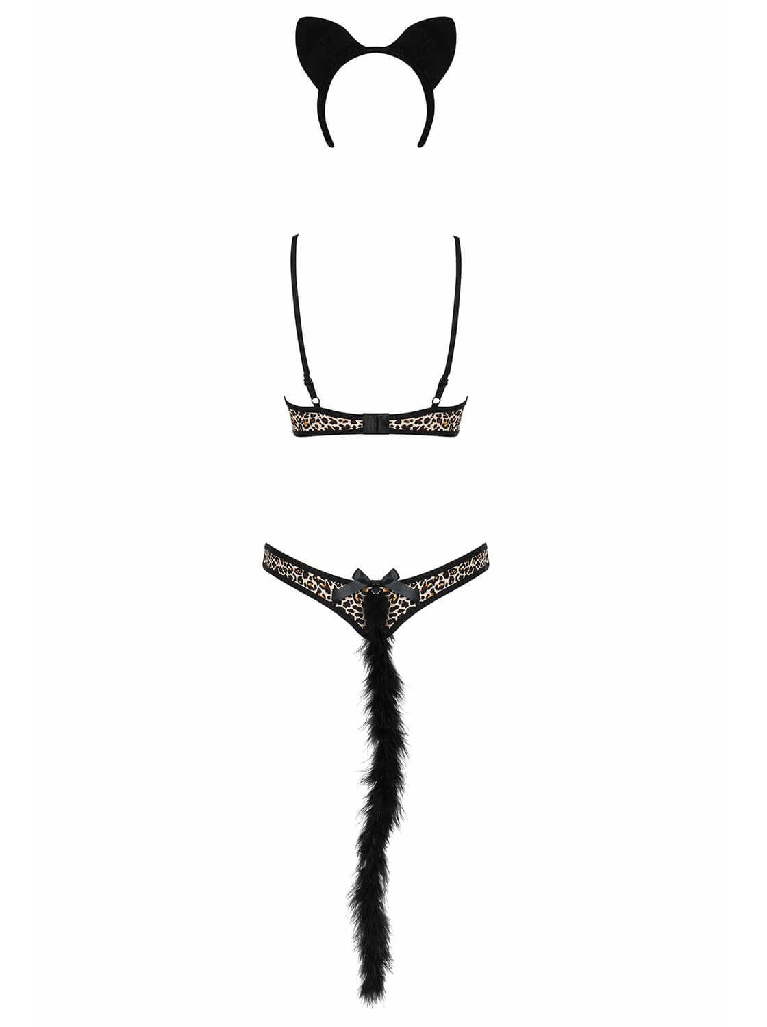 Эротическое комплект нижнего белья obsessive cheetia с хвостиком и ушками в Воронеже