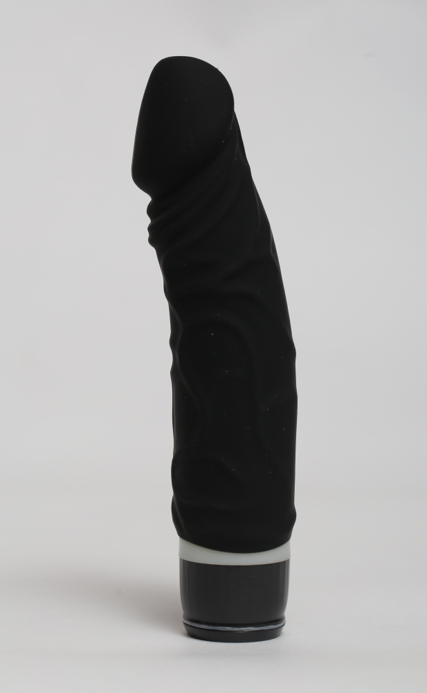 силиконовый вибратор реалистик черный 19,5х4,2см, 7 режимов вибрации 47481-mm в Воронеже