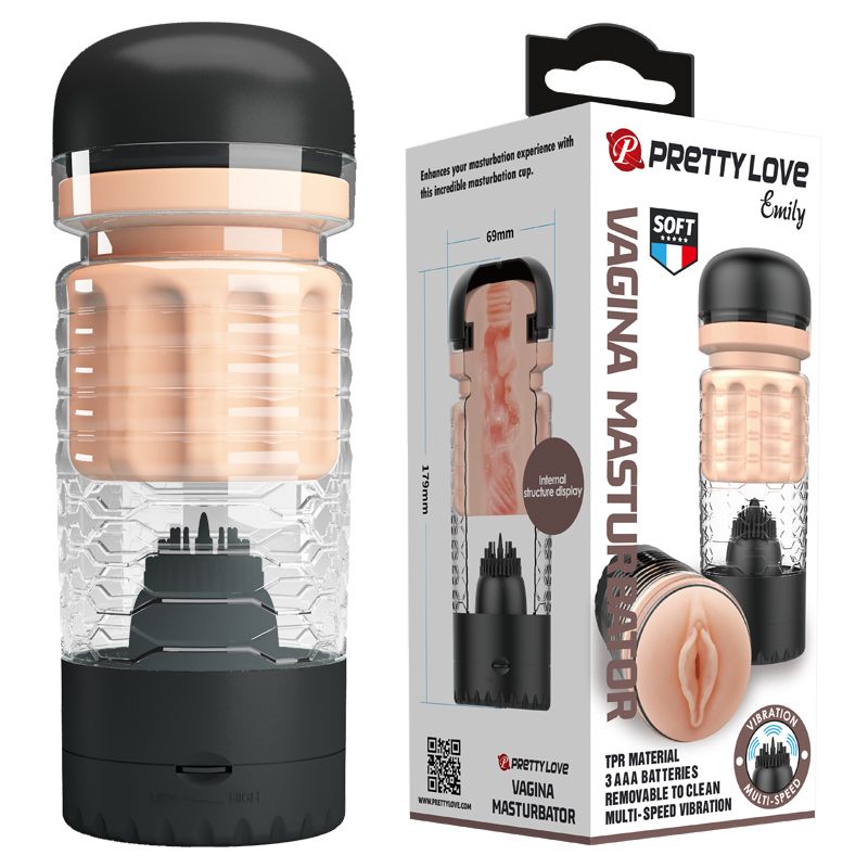 мастурбатор вагина с вибрацией emily, черный в Воронеже