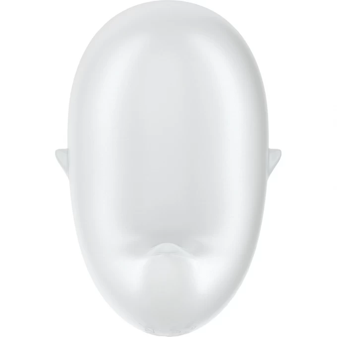 вакуум-волновой стимулятор клитора с вибрацией satisfyer cutie ghost, силикон, белый, 9,1 см в Воронеже