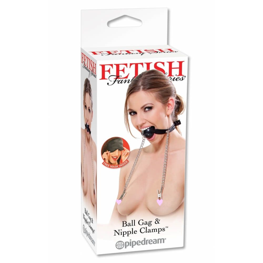 кляп pipedream ball gag & nipple clamps, с зажимами в Воронеже