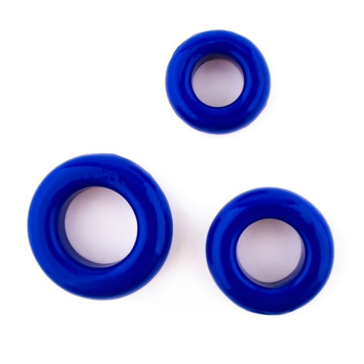 Набор эрекционных колец PinkRabbit Toyz, синий